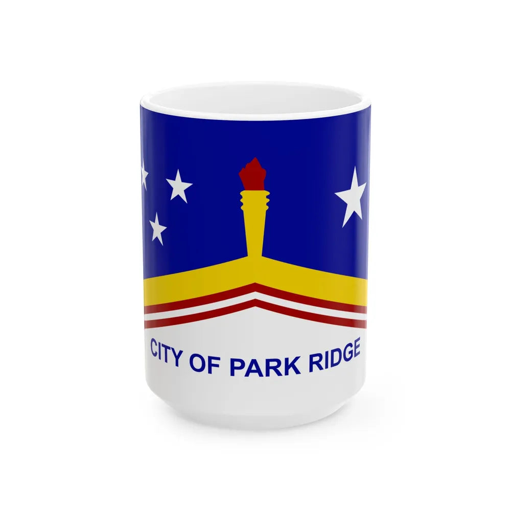 Flag of Park Ridge Illinois (United States) White Coffee Mug 15oz - Go Mug Yourself