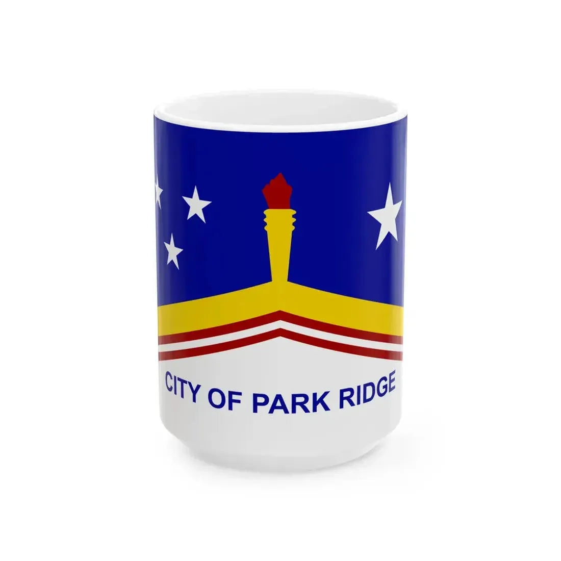 Flag of Park Ridge Illinois (United States) White Coffee Mug 15oz - Go Mug Yourself