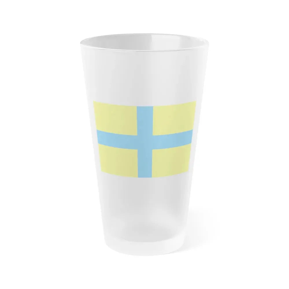 Flag of Parma Italy - Frosted Pint Glass 16oz 16oz Frosted - Go Mug Yourself