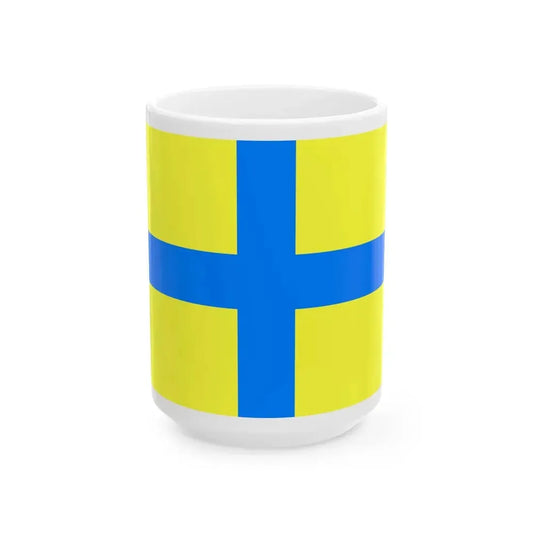 Flag of Parma Italy - White Coffee Mug 15oz - Go Mug Yourself