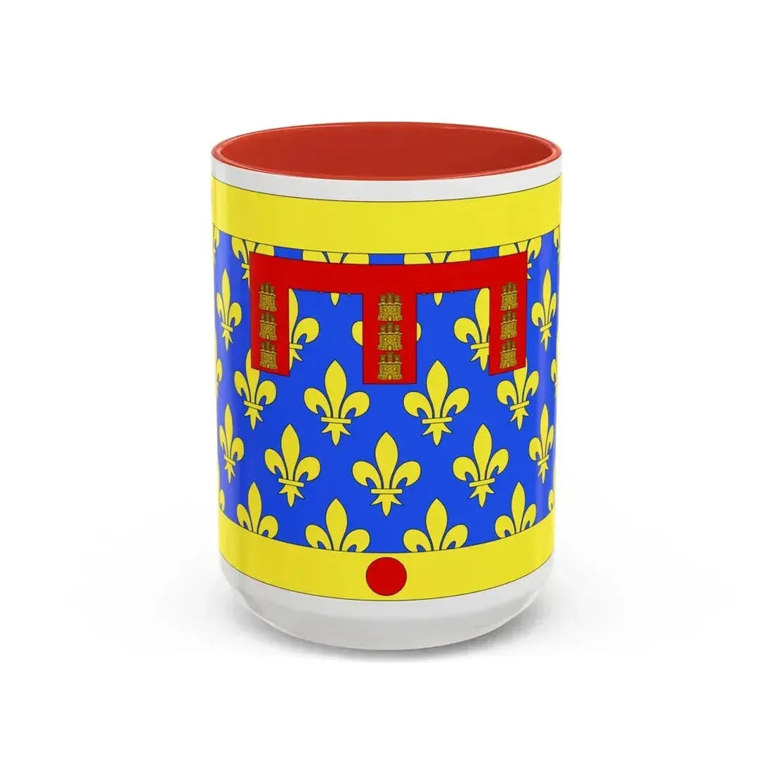 Flag of Pas de Calais France 2 - Accent Coffee Mug 15oz Red - Go Mug Yourself