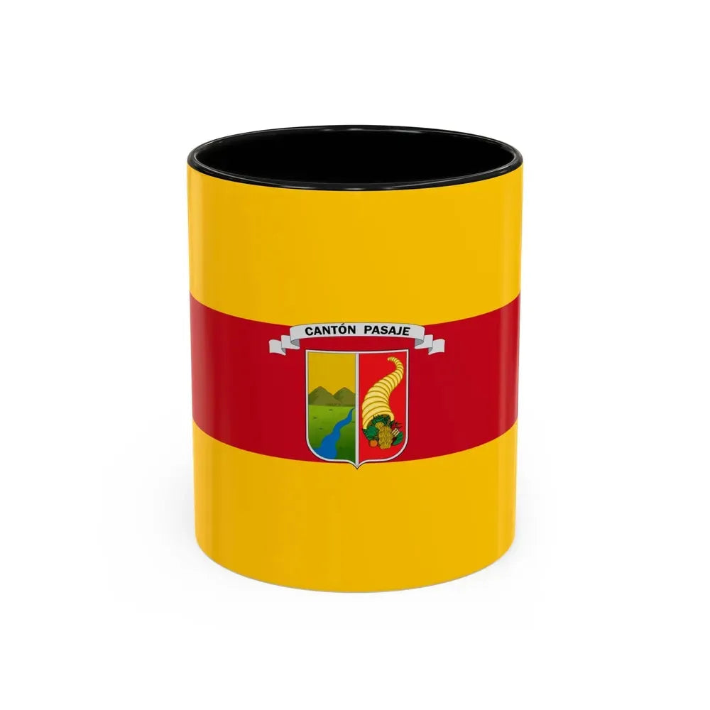 Flag of Pasaje Ecuador - Accent Coffee Mug 11oz Black - Go Mug Yourself