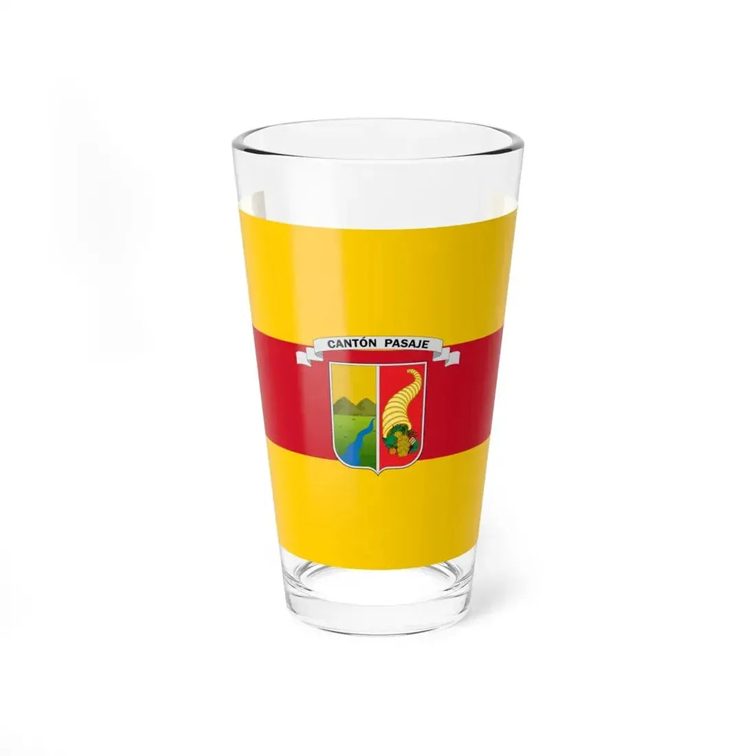 Flag of Pasaje Ecuador (Ecuador) Pint Glass 16oz 16oz - Go Mug Yourself