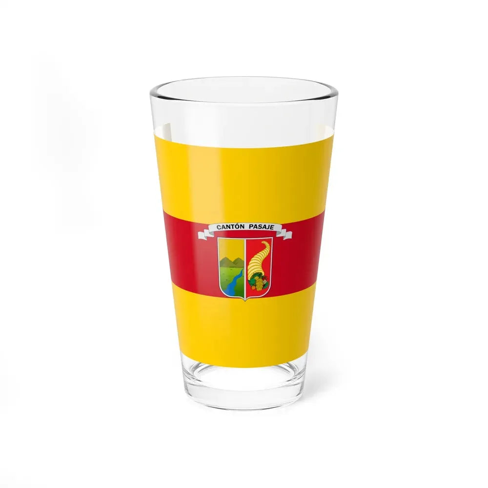 Flag of Pasaje Ecuador - Pint Glass 16oz 16oz - Go Mug Yourself