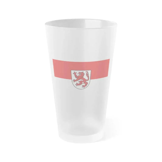 Flag of Passau 2 Germany - Frosted Pint Glass 16oz 16oz Frosted - Go Mug Yourself
