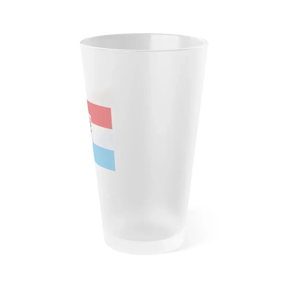 Flag of Passau Germany - Frosted Pint Glass 16oz - Go Mug Yourself