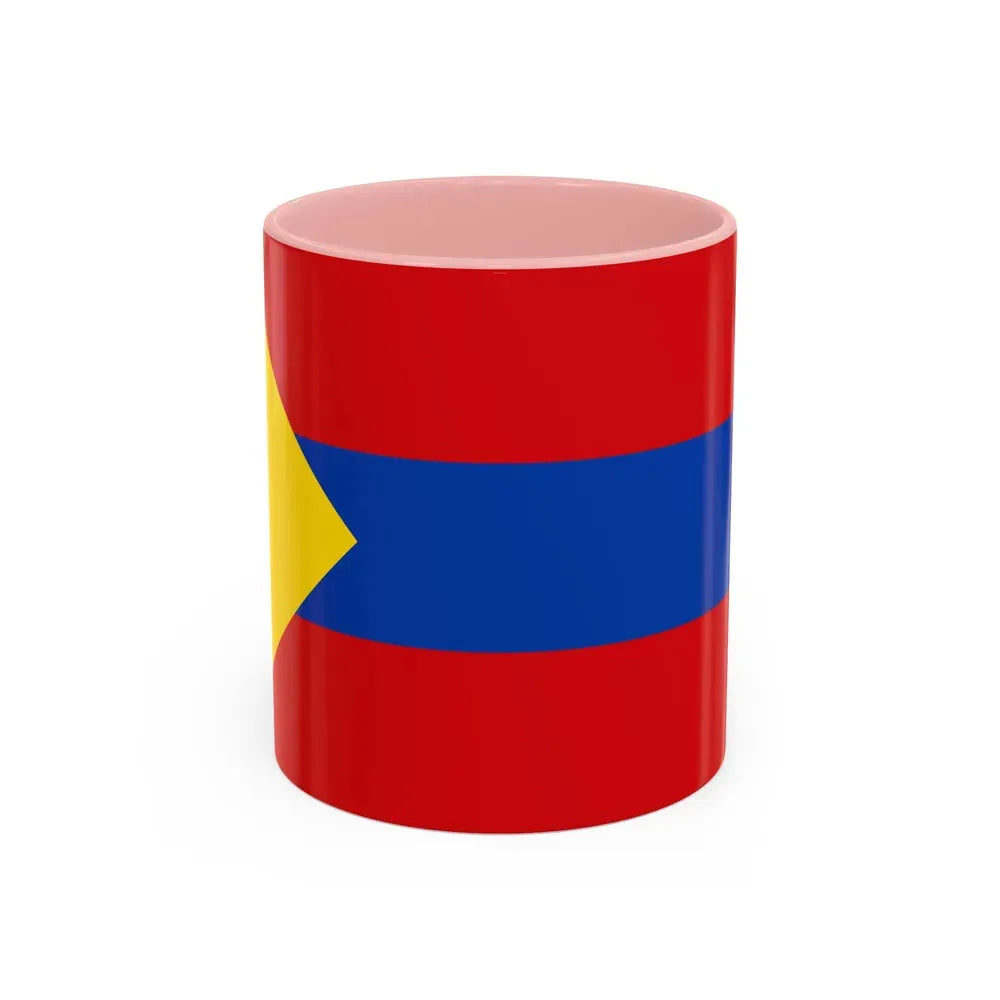 Flag of Pasto Colombia - Accent Coffee Mug 11oz Pink - Go Mug Yourself