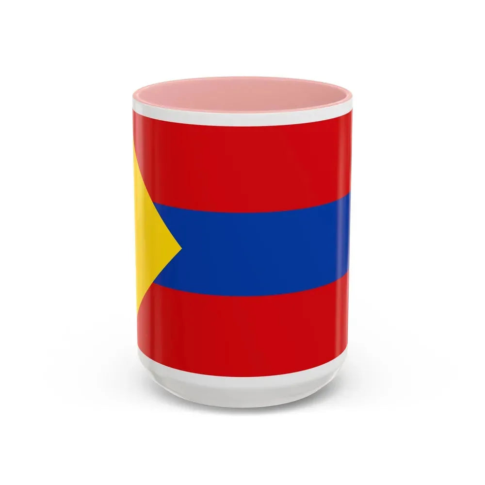 Flag of Pasto Colombia - Accent Coffee Mug 15oz Pink - Go Mug Yourself