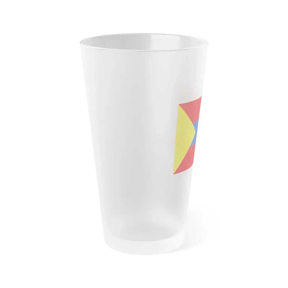 Flag of Pasto Colombia - Frosted Pint Glass 16oz - Go Mug Yourself