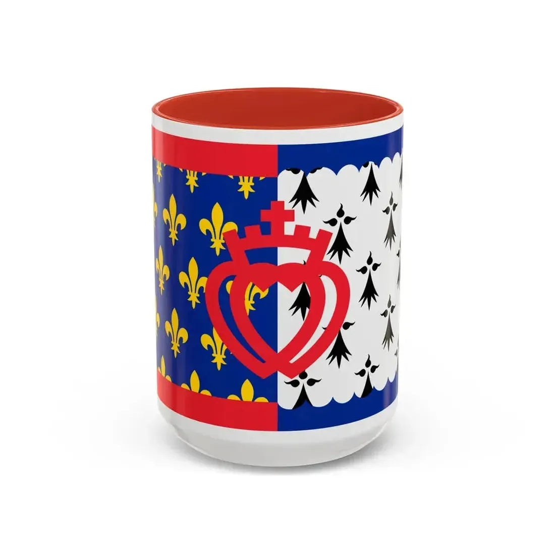 Flag of Pays de la Loire France - Accent Coffee Mug 15oz Red - Go Mug Yourself