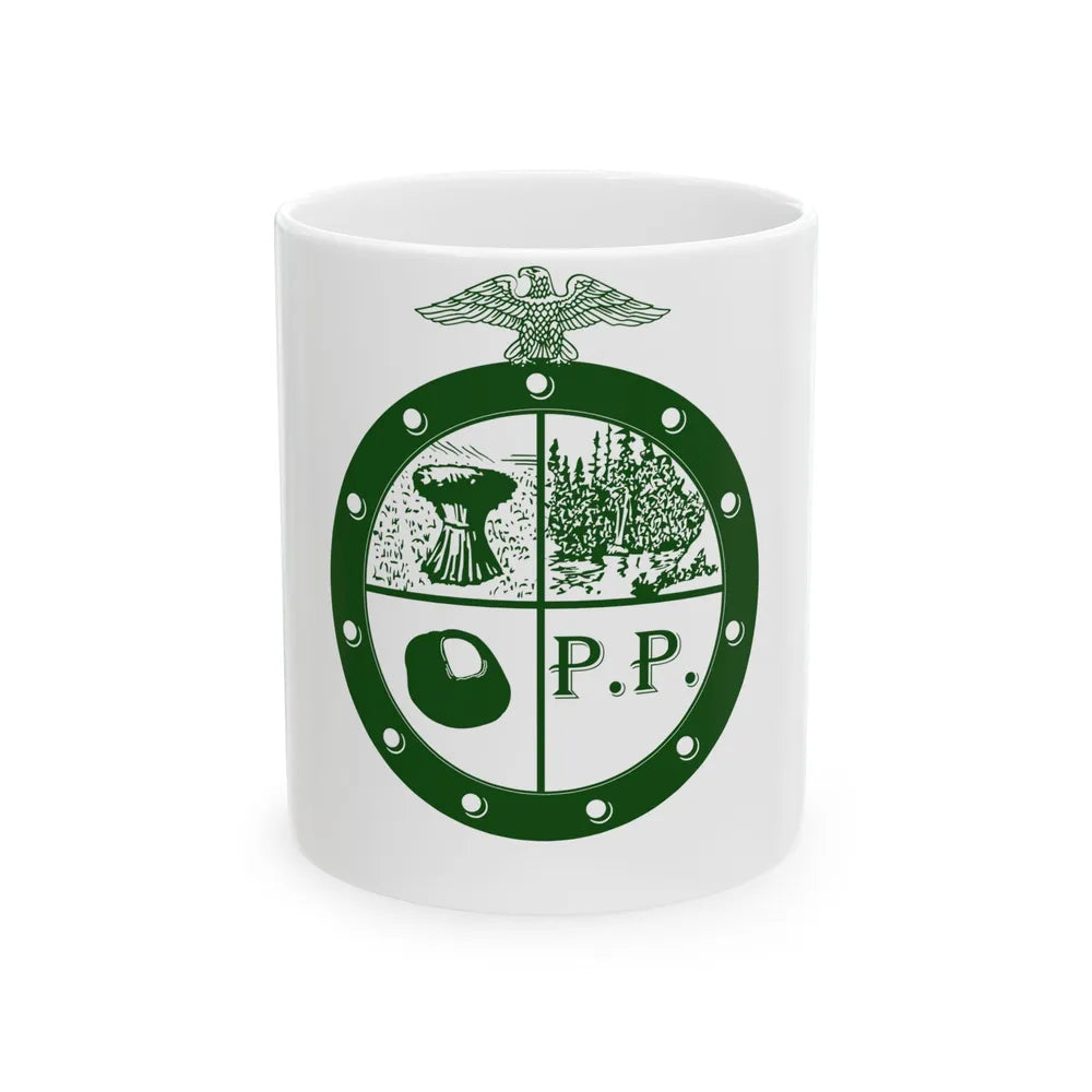 Flag of Pee Pee Township Ohio (United States) White Coffee Mug 11oz - Go Mug Yourself