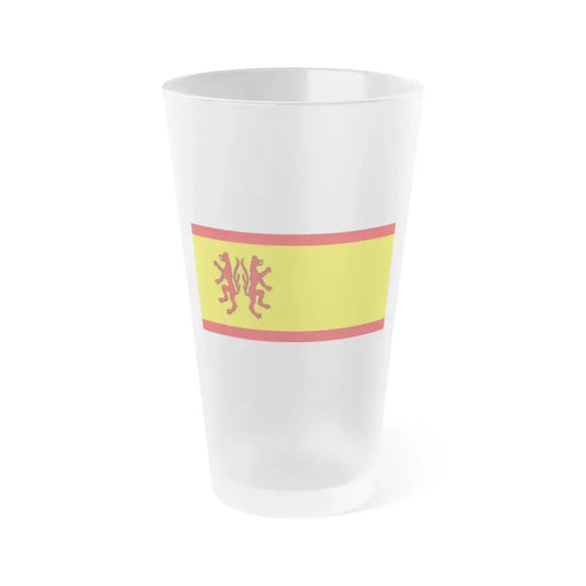 Flag of Peine Germany - Frosted Pint Glass 16oz 16oz Frosted - Go Mug Yourself