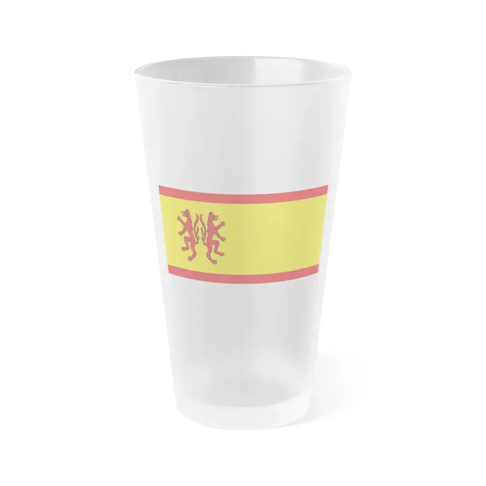 Flag of Peine Germany - Frosted Pint Glass 16oz 16oz Frosted - Go Mug Yourself