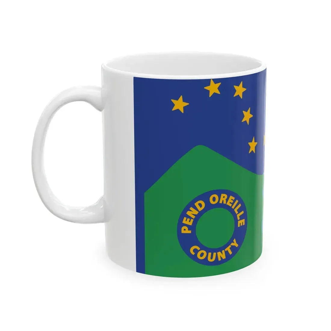 Flag of Pend Oreille County Washington (United States) White Coffee Mug - Go Mug Yourself
