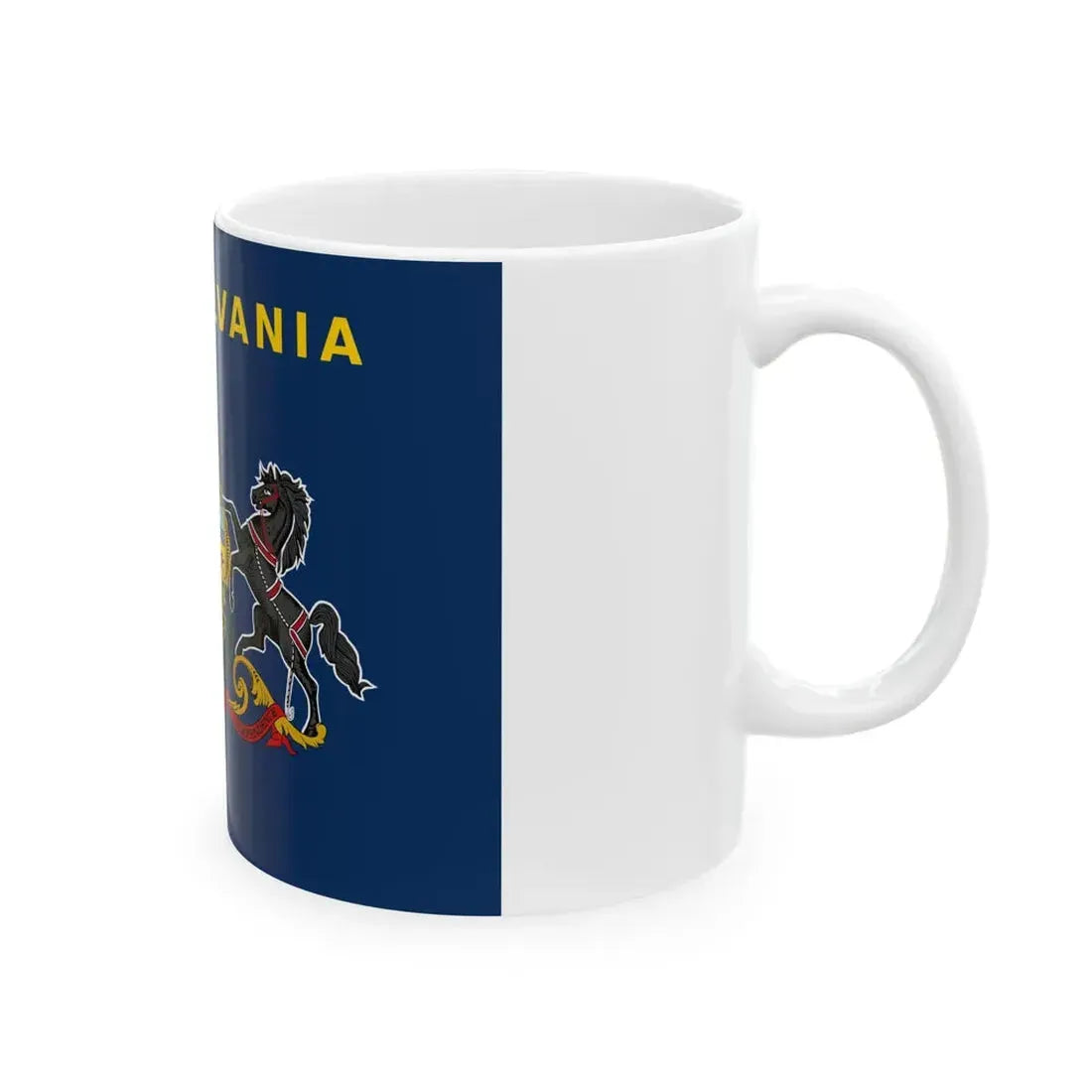 Flag of Pennsylvania with name added above 2004 Proposal (United States) White Coffee Mug - Go Mug Yourself