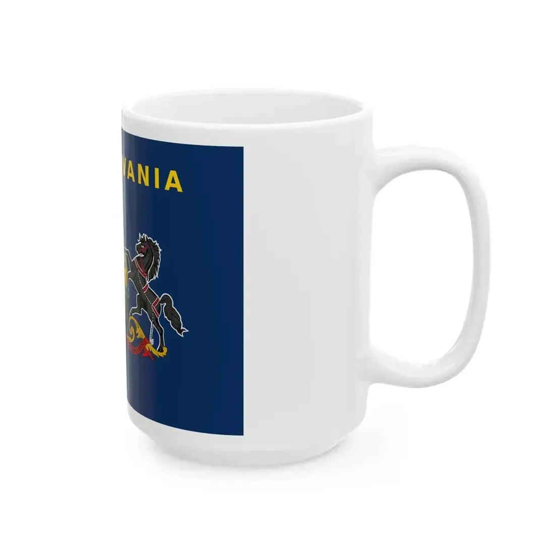 Flag of Pennsylvania with name added above 2004 Proposal (United States) White Coffee Mug - Go Mug Yourself