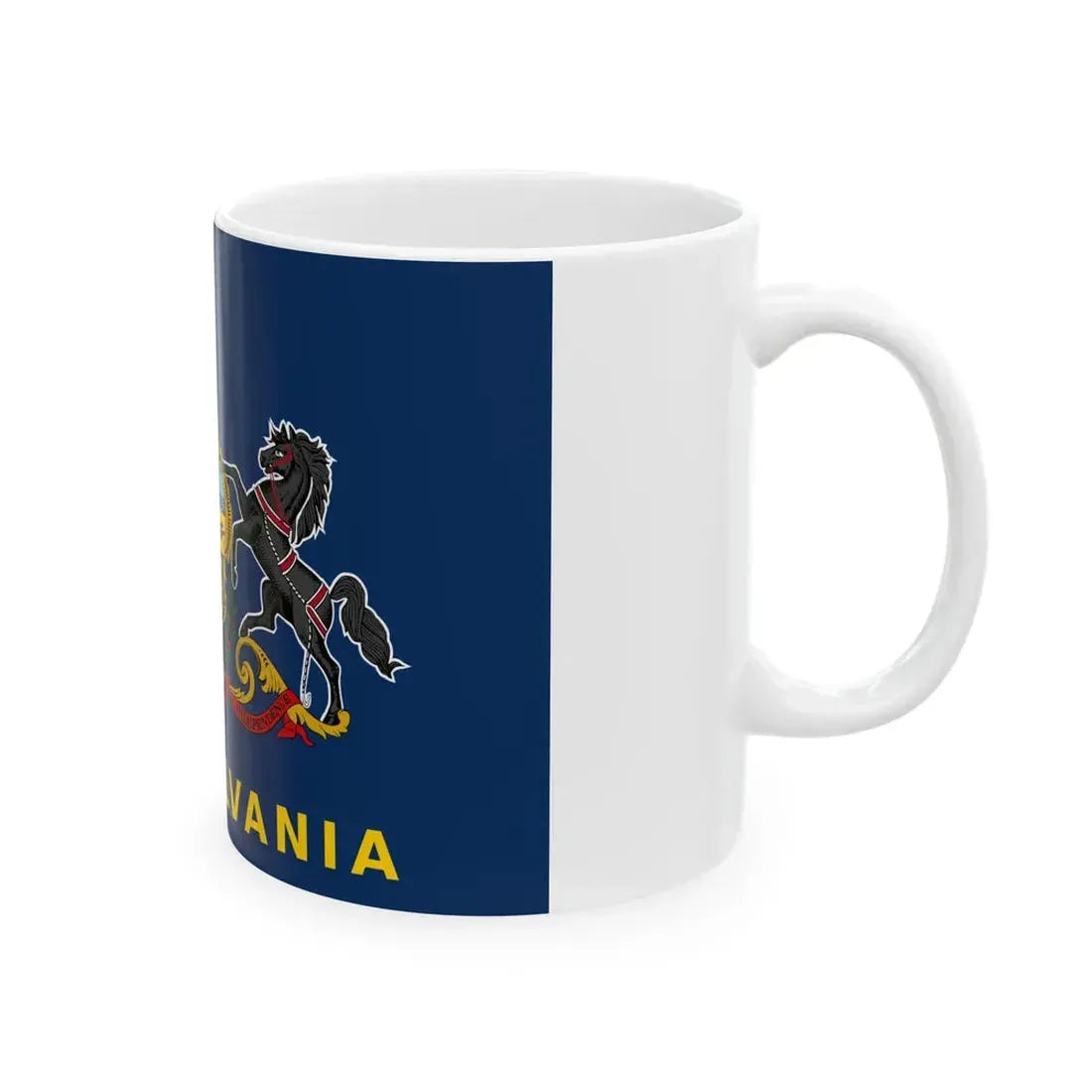 Flag of Pennsylvania with name added below 2004 Proposal (United States) White Coffee Mug - Go Mug Yourself