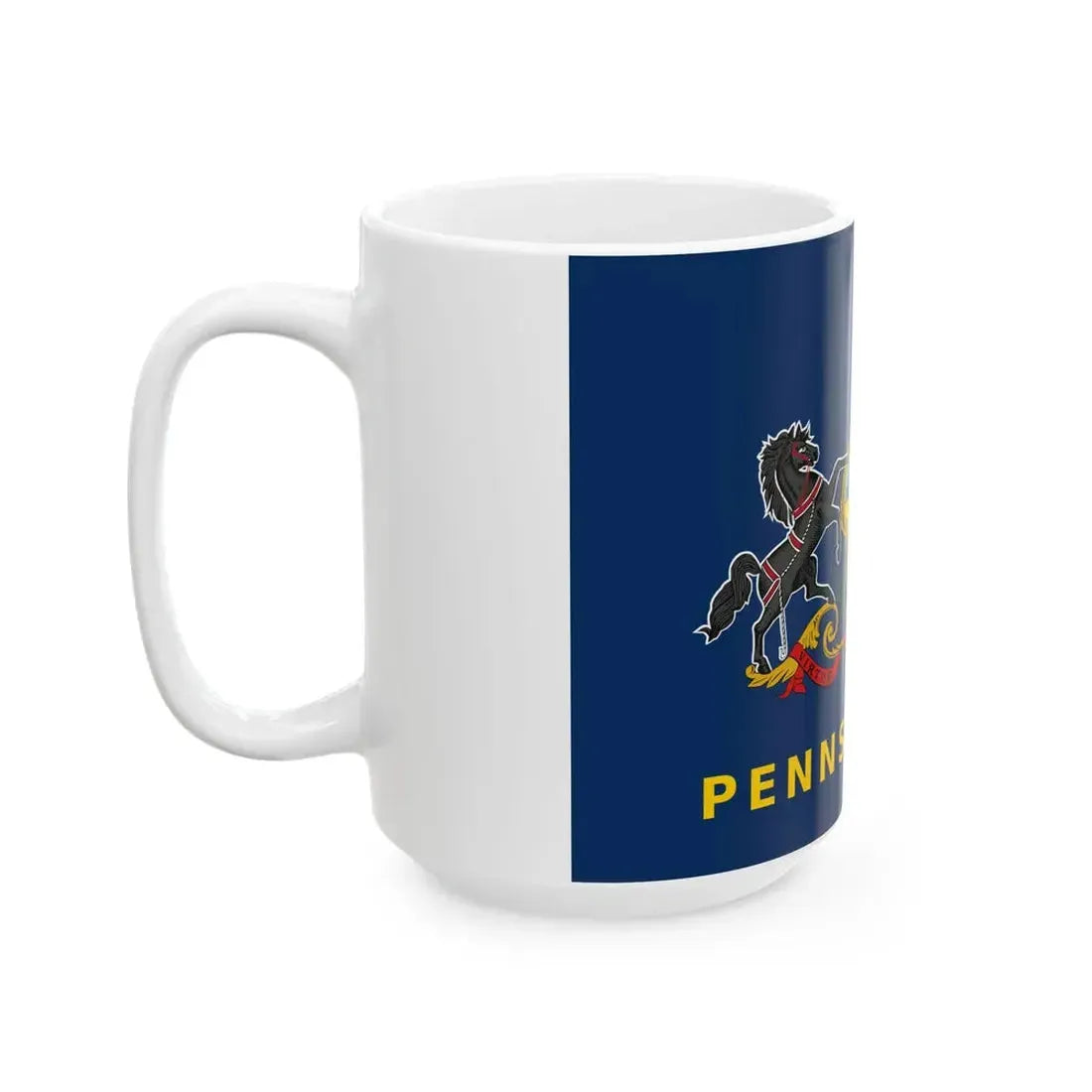 Flag of Pennsylvania with name added below 2004 Proposal (United States) White Coffee Mug - Go Mug Yourself