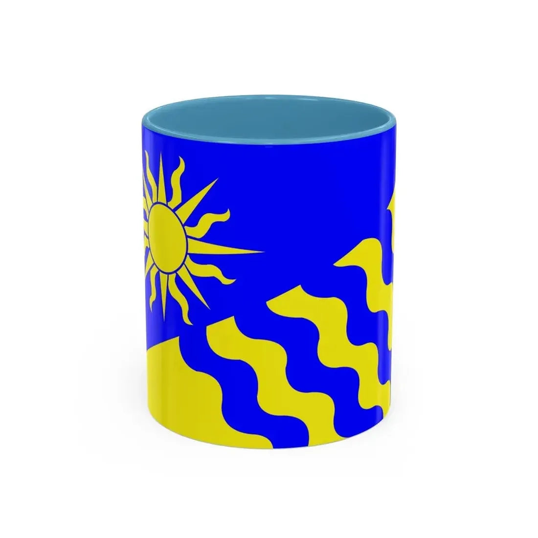 Flag of Penticton BC Canada - Accent Coffee Mug 11oz Light Blue - Go Mug Yourself