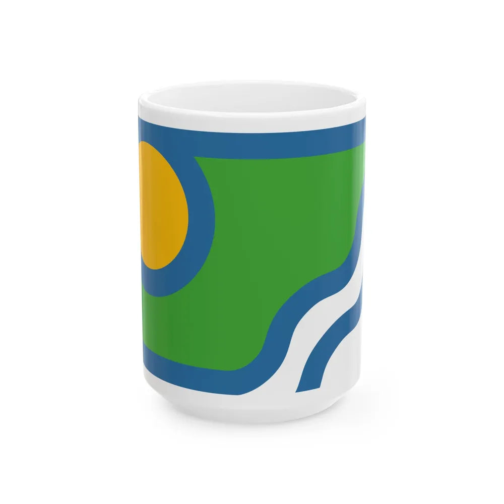 Flag of Peoria County Illinois (United States) White Coffee Mug 15oz - Go Mug Yourself