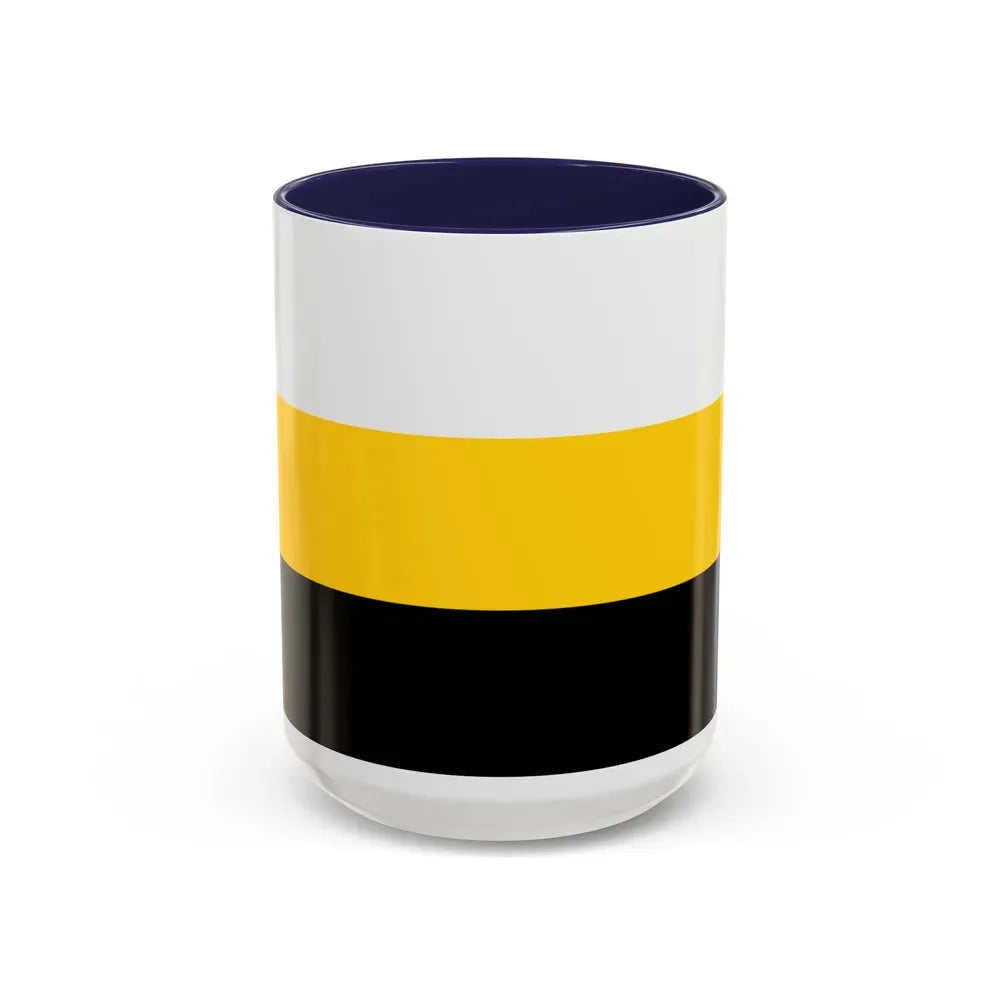 Flag of Perak Malaysia - Accent Coffee Mug 15oz Navy - Go Mug Yourself