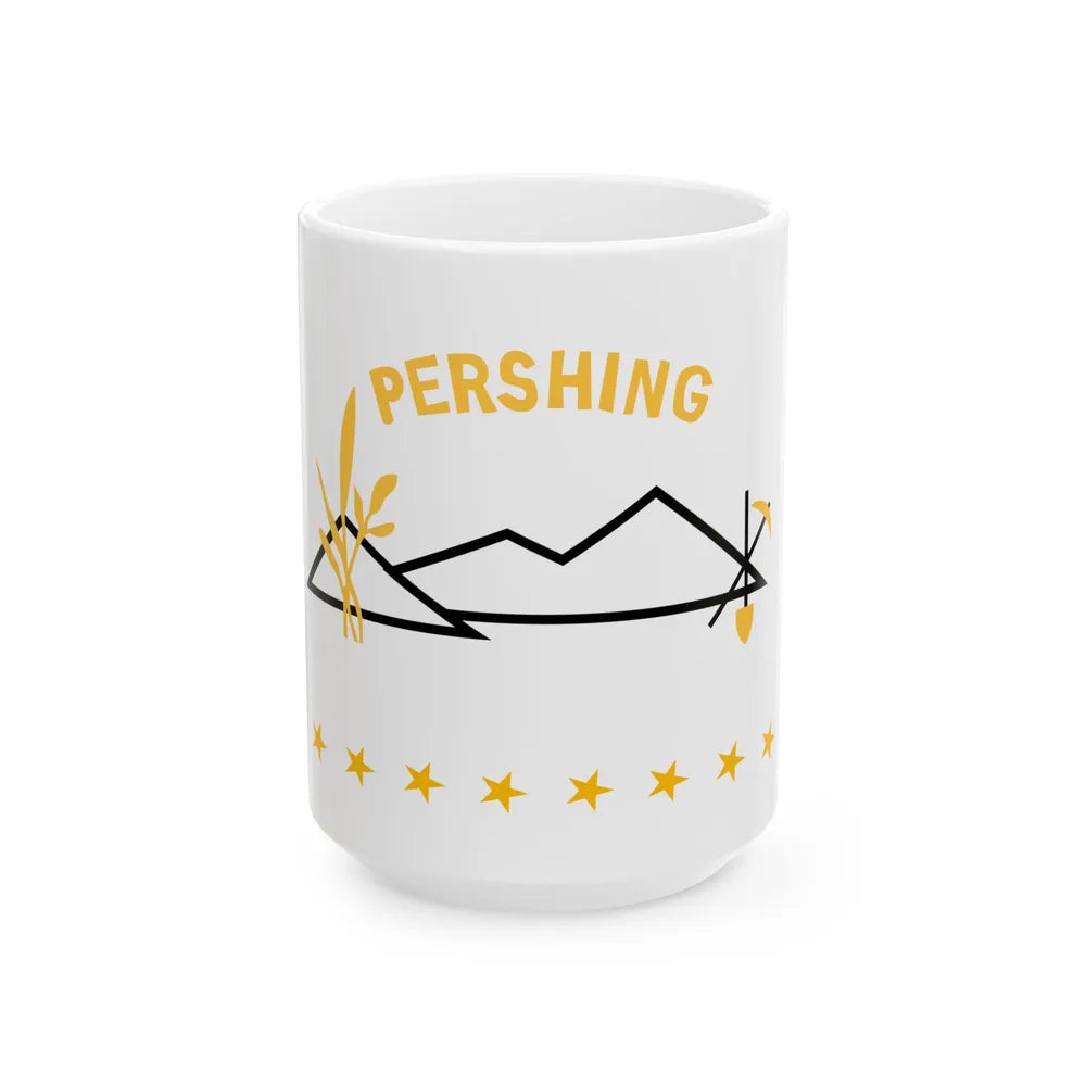 Flag of Pershing County Nevada (United States) White Coffee Mug 15oz - Go Mug Yourself