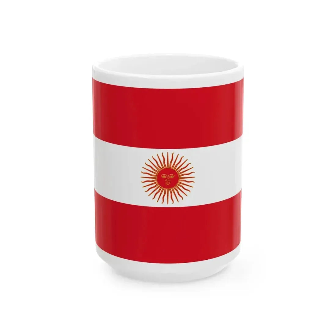 Flag of Peru 1822 (Peru) White Coffee Mug 15oz - Go Mug Yourself