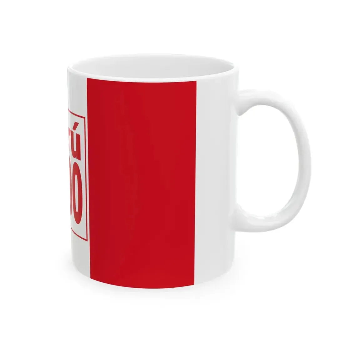 Flag of Peru 2000 (Peru) White Coffee Mug - Go Mug Yourself
