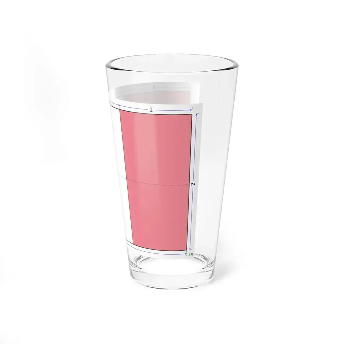 Flag of Peru construction sheet (Peru) Pint Glass 16oz - Go Mug Yourself