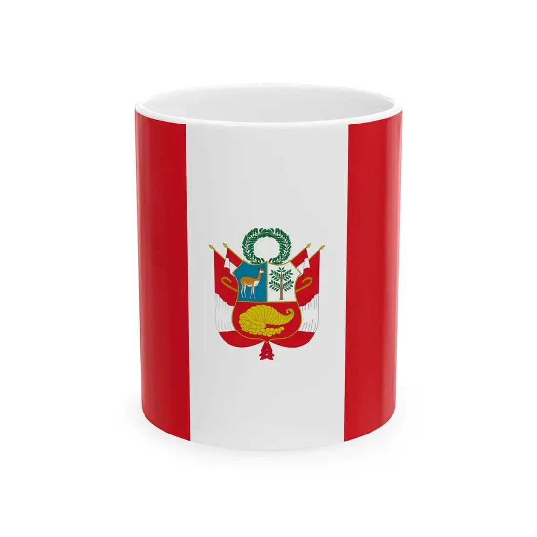 Flag of Peru war (Peru) White Coffee Mug 11oz - Go Mug Yourself