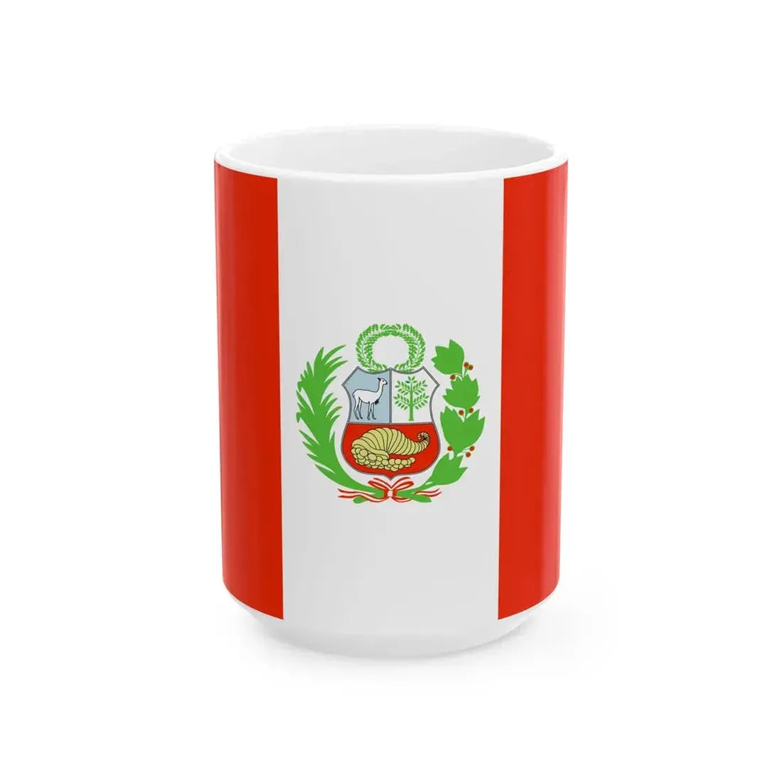 Flag of Peru WFB 2000 (Peru) White Coffee Mug 15oz - Go Mug Yourself