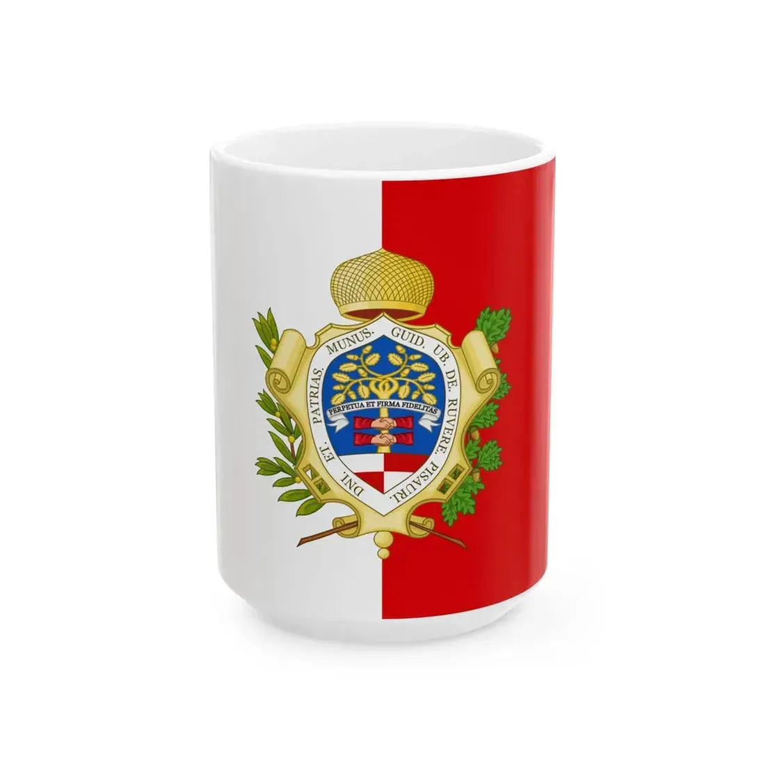 Flag of Pesaro (Italy) White Coffee Mug 15oz - Go Mug Yourself