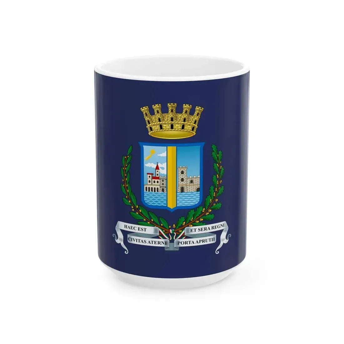 Flag of Pescara (Italy) White Coffee Mug 15oz - Go Mug Yourself