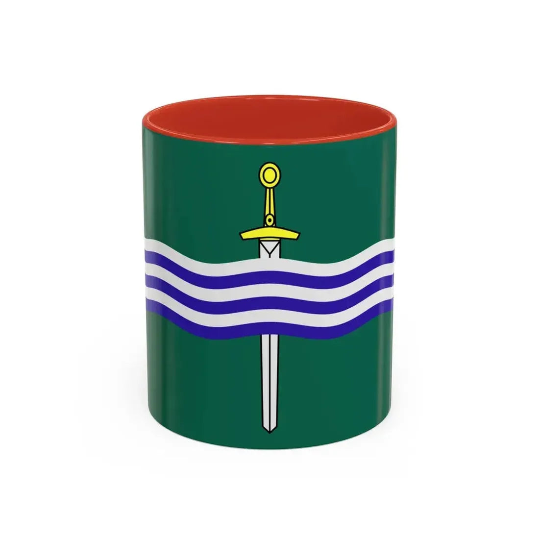 Flag of Peterborough Ontario Canada - Accent Coffee Mug 11oz Red - Go Mug Yourself