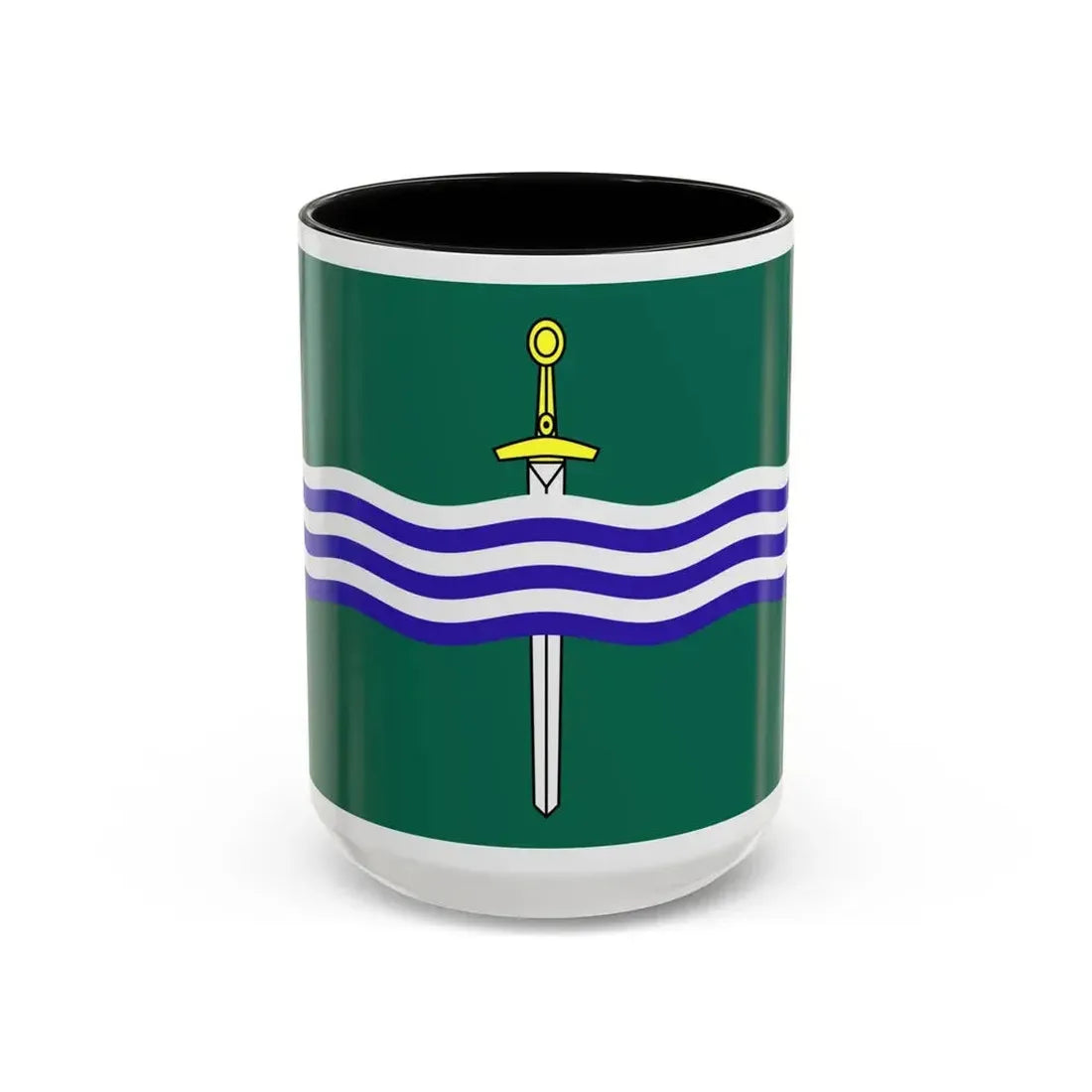 Flag of Peterborough Ontario Canada - Accent Coffee Mug 15oz Black - Go Mug Yourself