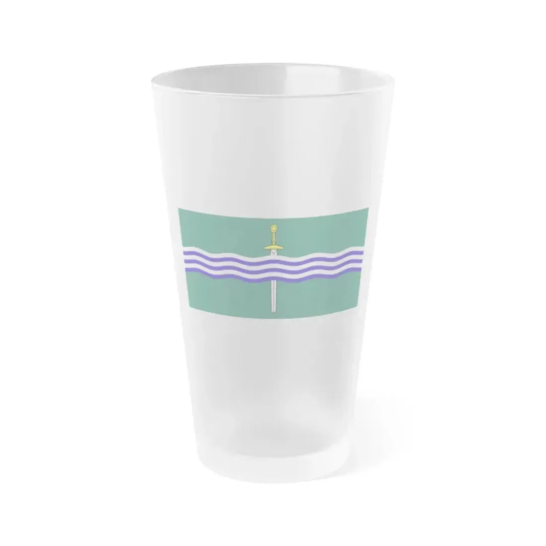 Flag of Peterborough Ontario Canada - Frosted Pint Glass 16oz 16oz Frosted - Go Mug Yourself