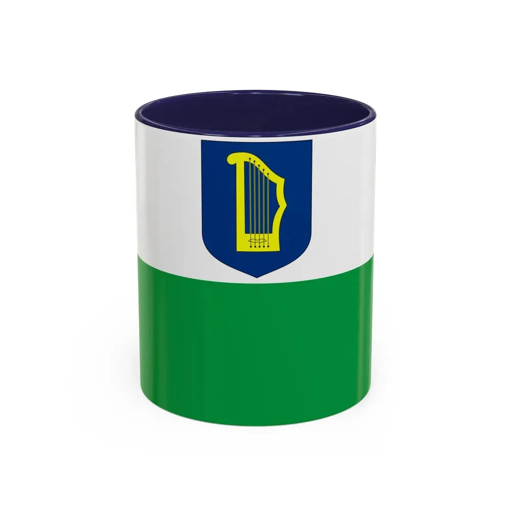 Flag of Petseri County Estonia - Accent Coffee Mug 11oz Navy - Go Mug Yourself