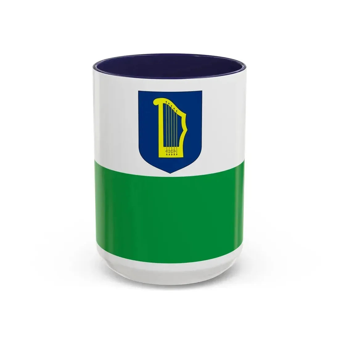 Flag of Petseri County Estonia - Accent Coffee Mug 15oz Navy - Go Mug Yourself