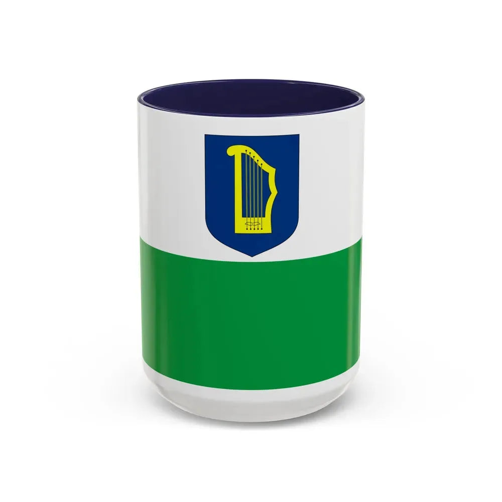 Flag of Petseri County Estonia - Accent Coffee Mug 15oz Navy - Go Mug Yourself