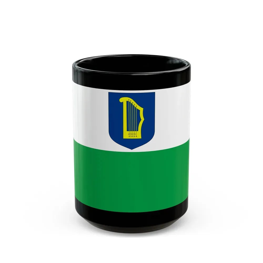 Flag of Petseri County Estonia - Black Coffee Mug 15oz - Go Mug Yourself