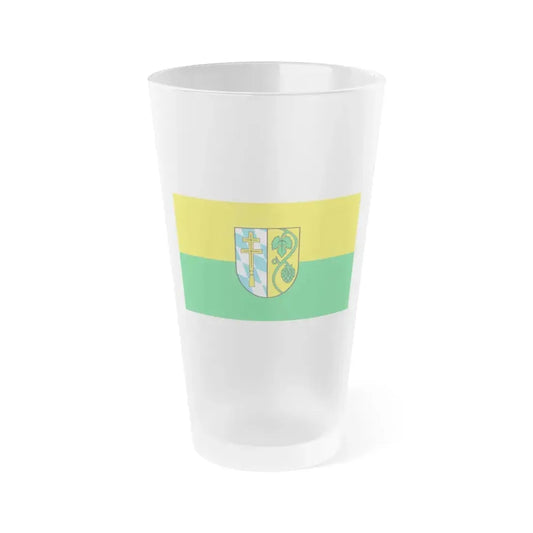 Flag of Pfaffenhofen Germany - Frosted Pint Glass 16oz 16oz Frosted - Go Mug Yourself