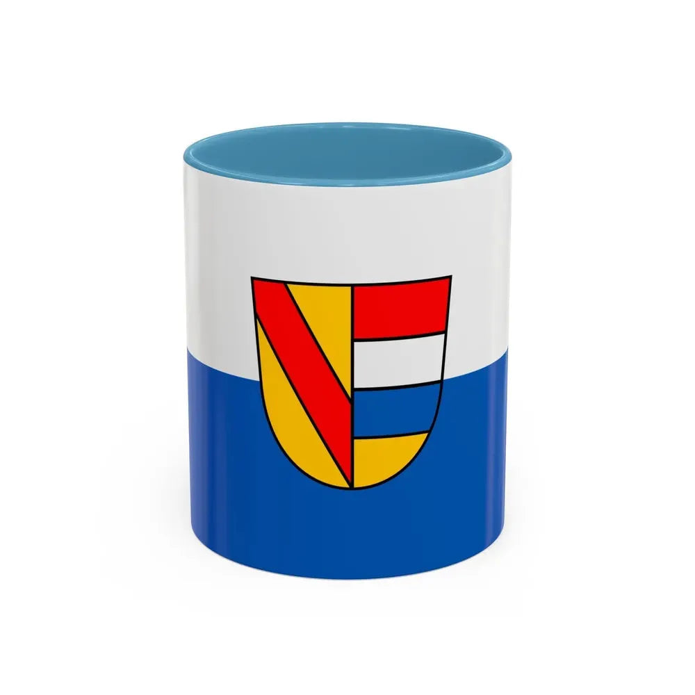 Flag of Pforzheim Germany - Accent Coffee Mug 11oz Light Blue - Go Mug Yourself