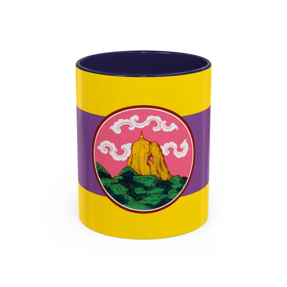 Flag of Phatthalung Province Thailand - Accent Coffee Mug 11oz Navy - Go Mug Yourself