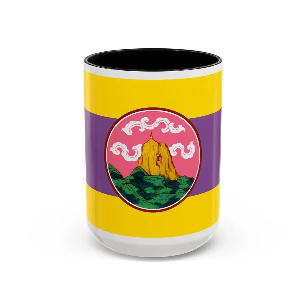 Flag of Phatthalung Province Thailand - Accent Coffee Mug 15oz Black - Go Mug Yourself