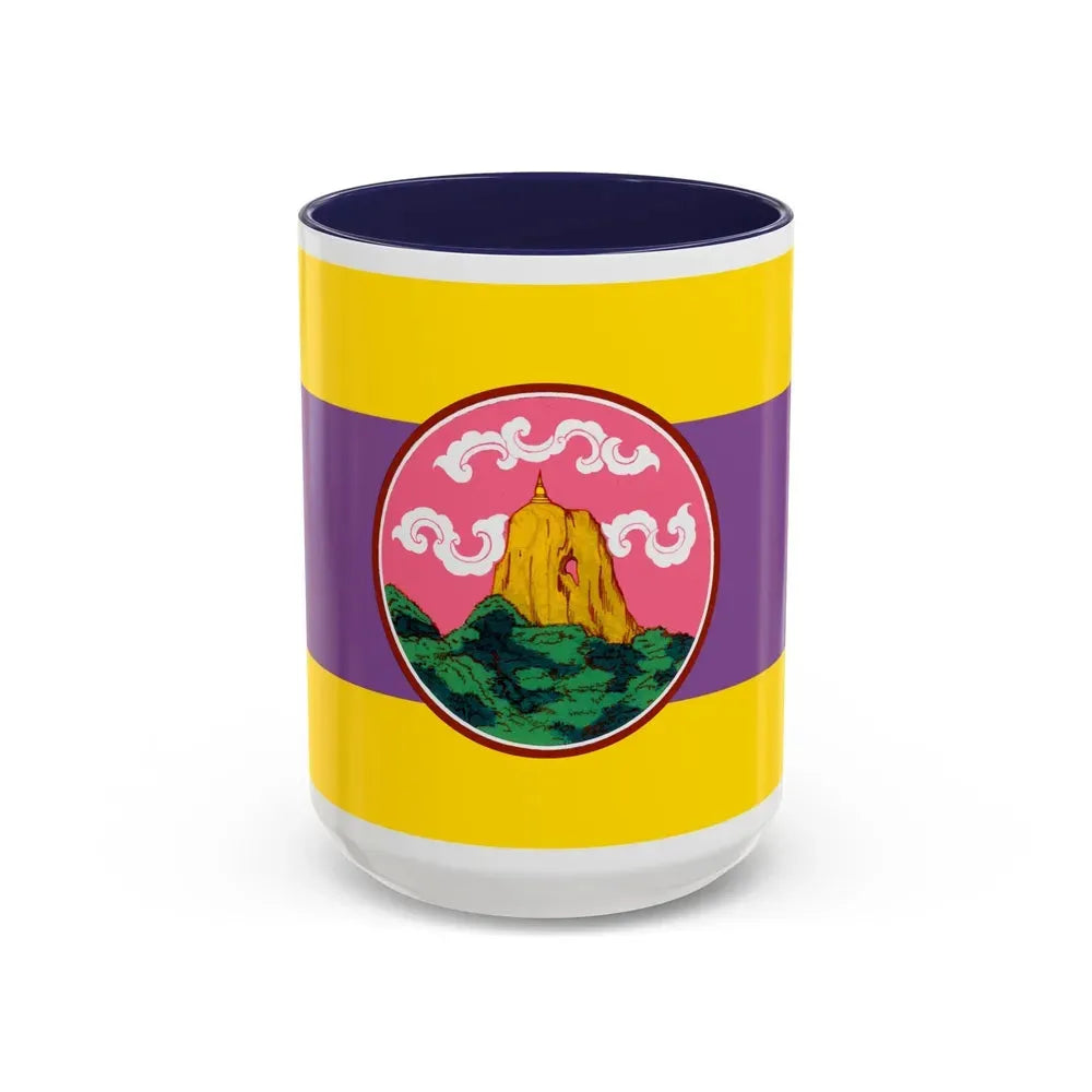 Flag of Phatthalung Province Thailand - Accent Coffee Mug 15oz Navy - Go Mug Yourself