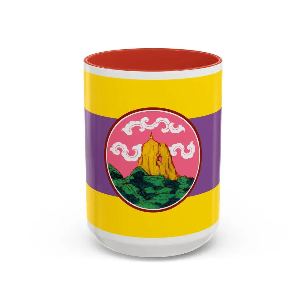 Flag of Phatthalung Province Thailand - Accent Coffee Mug 15oz Red - Go Mug Yourself