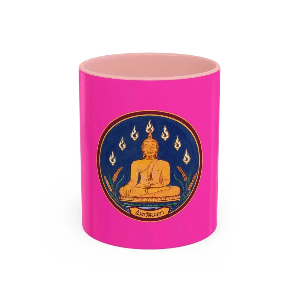 Flag of Phayao Province Thailand - Accent Coffee Mug 11oz Pink - Go Mug Yourself