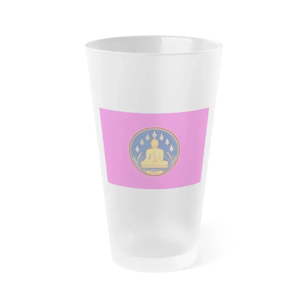 Flag of Phayao Province Thailand - Frosted Pint Glass 16oz 16oz Frosted - Go Mug Yourself