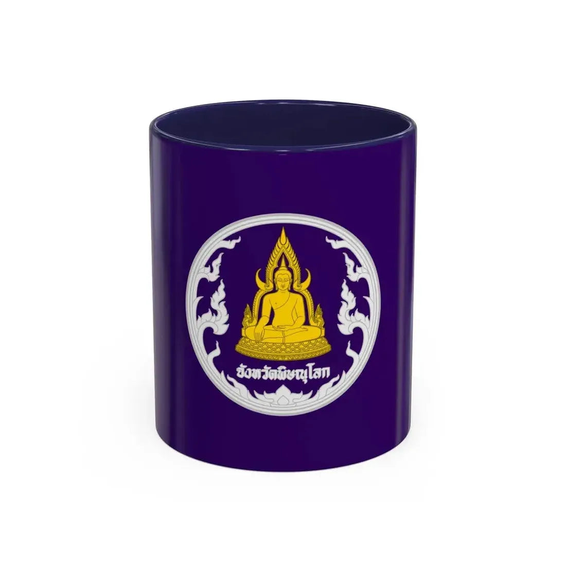 Flag of Phitsanulok Province Thailand - Accent Coffee Mug 11oz Navy - Go Mug Yourself