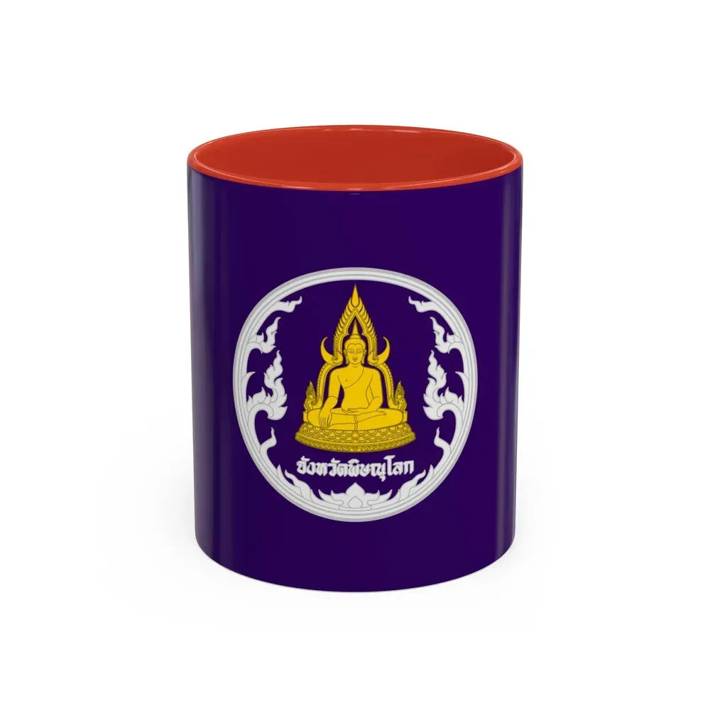 Flag of Phitsanulok Province Thailand - Accent Coffee Mug 11oz Red - Go Mug Yourself